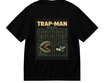 Trap Man Maze - Chemise arcade rétro Venus Flytrap drôle, cadeau pour amateur de plantes carnivores
