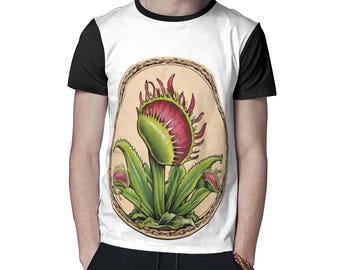 Piège à mouches vénus Olde Worlde, t-shirt de baseball d'Halloween