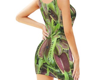 TrappedV4 Venus Flytrap - Robe sans manches à col rond et imprimé intégral