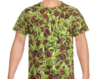 Trapped V2 venus flytrap all-over print cotton t-shirt