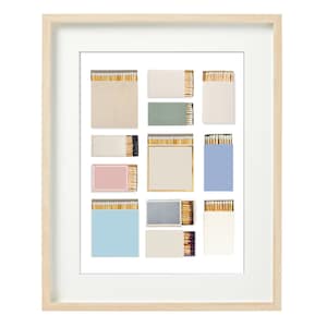 Colorful Blank Matchbook Print Template | Vintage Matchbook Art Poster ...