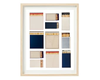 Blank Matchbook Print Template | Vintage Matchbook Art Poster | Anniversary or Holiday Gift | Digital Download