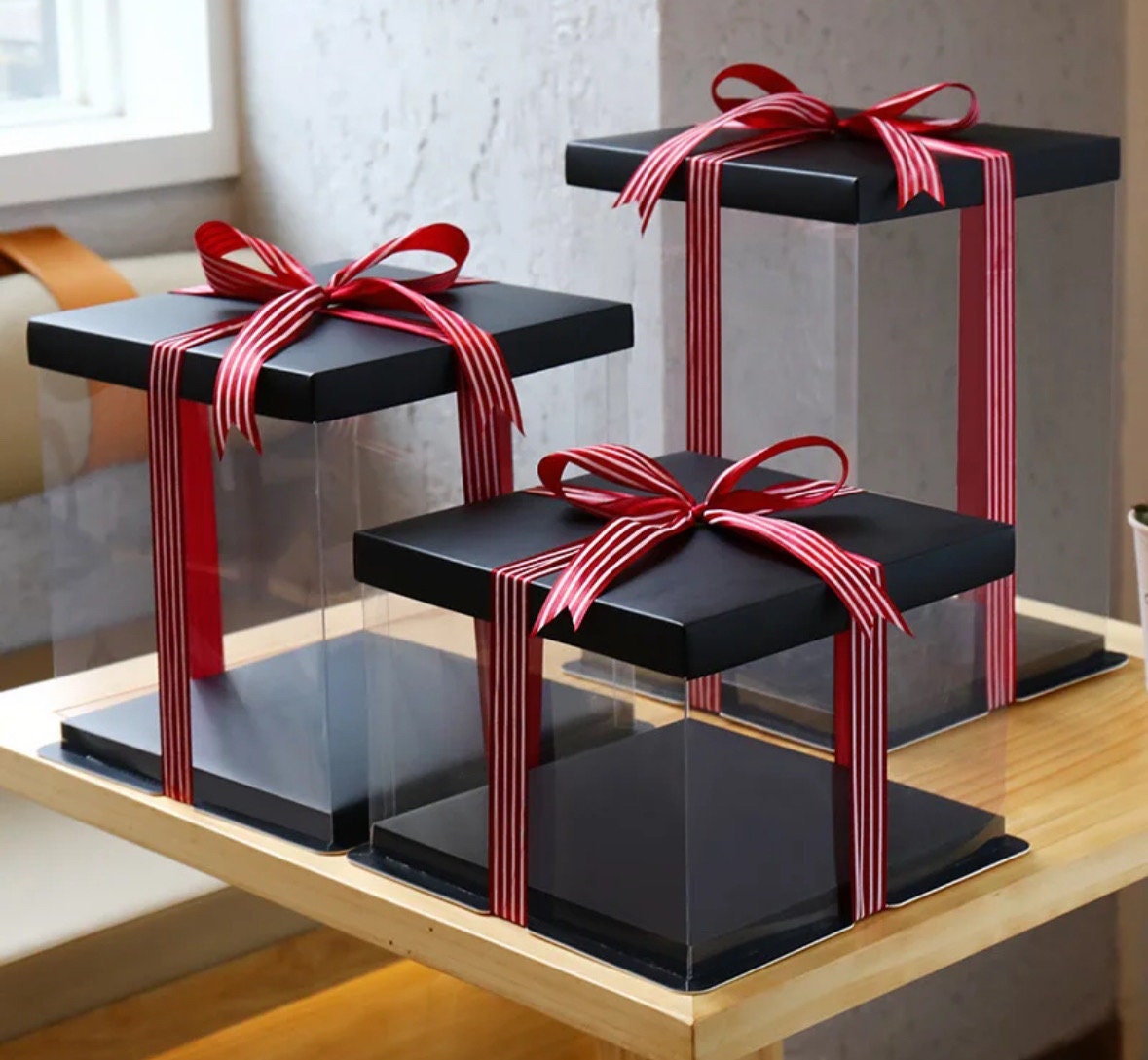 Luxury DIY Wedding Favour Gift Boxes Transparent PVC Clear