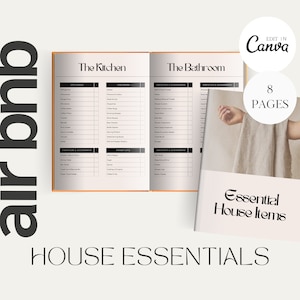Airbnb Inventory Checklist, EDITABLE, Airbnb Essentials, Household Items List, Airbnb host, Airbnb Template, Signs, Welcome Book, VRBO
