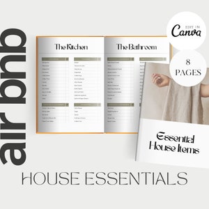 Airbnb Inventory Checklist, EDITABLE, Airbnb Essentials, Household Items List, Airbnb host, Airbnb Template, Signs, Welcome Book, VRBO