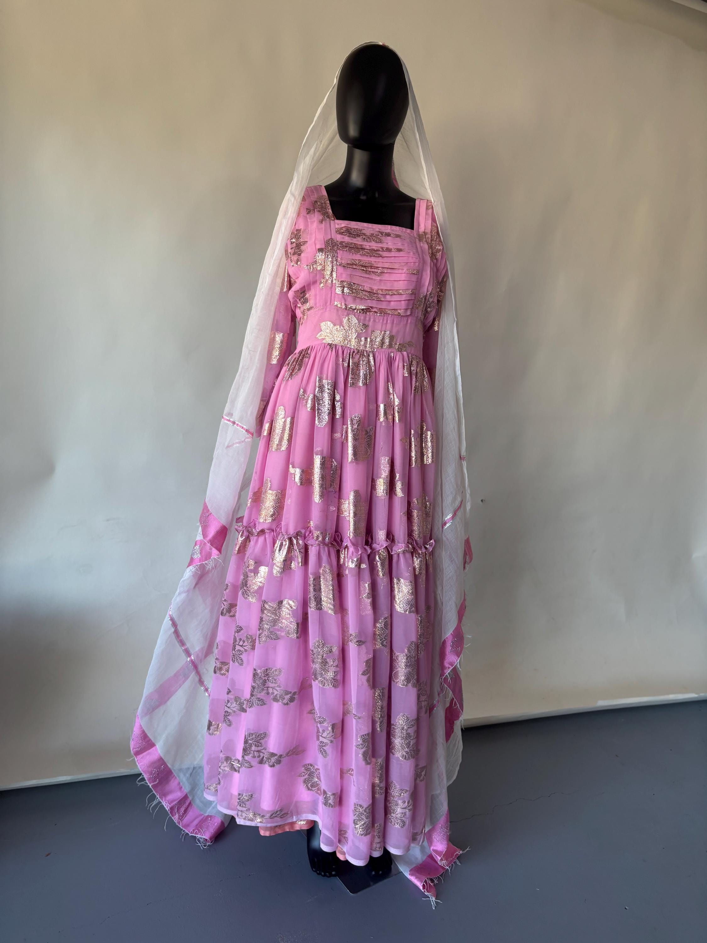 white christmas dresses Meron Ethiopian Chiffon Dress Crimson / XXL main image 0