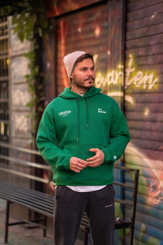 Green graphic hoodie discount