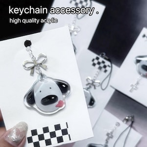 bag charm keychain accessory cute dog animal