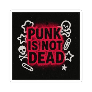Punk Rock Kiss-Cut Stickers | Edgy Decor for Laptops, Journals, Party Favors, Gifts, and DIY Projects