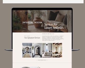 Vorlage für Innenarchitektur | Portfolio-Website für Home Staging | Squarespace 7.1 | Design-Showcase-Theme | Website-Vorlage für luxuriöse Innenarchitektur