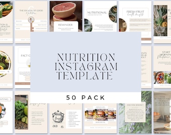 Nutrition Coach Instagram Post Templates,Wellness Templates, Health and wellness instagram template, Canva Template,Holistic Marketing