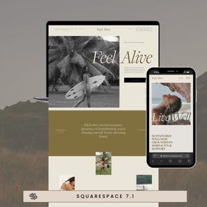 Squarespace Template für Wellness Coach, Ganzheitliche Gesundheit Website, Ernährungstherapeuten Design,Squarspace 7.1,Coach Seite