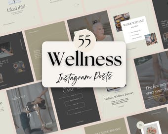 Wellness Instagram Post Templates,Wellness Templates, Health Coach Social Media, Canva Template, IG Engagement,Holistic Life Coach