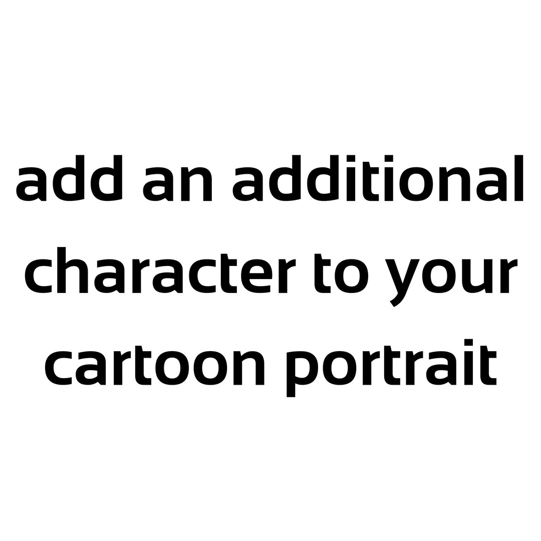 Add an Additional Character to Your Cartoon Portrait - Etsy