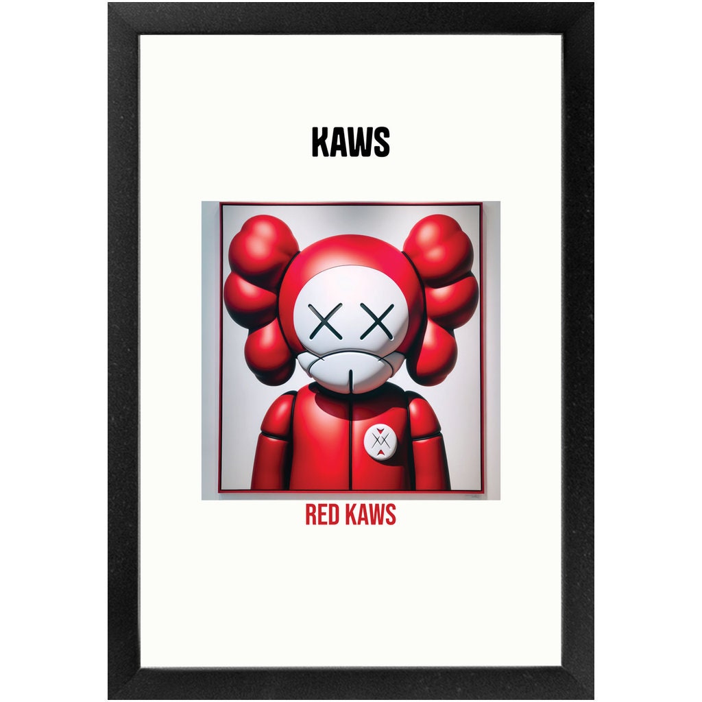Red Kaws - Etsy Red Kaws - Etsy