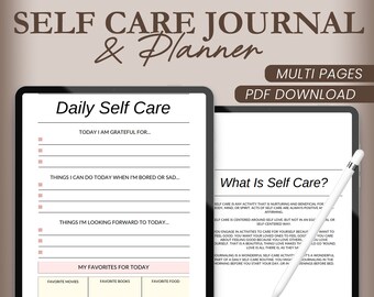 Self Care Planner and Journal, Kids Workbook, Pdf Journals, Good Notes Journal, Planner journal, Digital Downloads