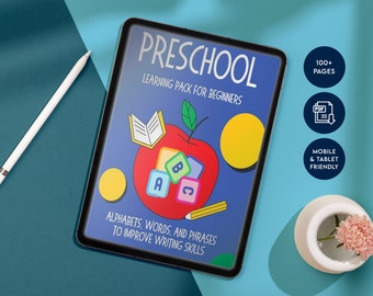 Vorschulhandschrift Workbook für Kinder, Kinder Workbook, Pdf Journals, Good Notes Journal, Planner Journal, Digital Downloads