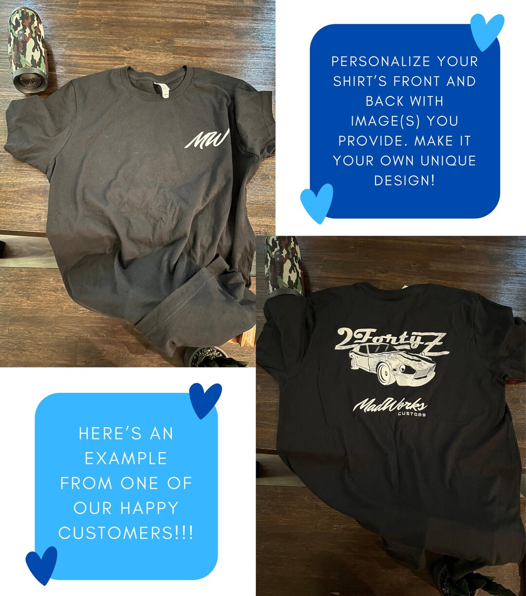 Personalized Tshirt With Custom Image Print, Customized Tee With Your ...