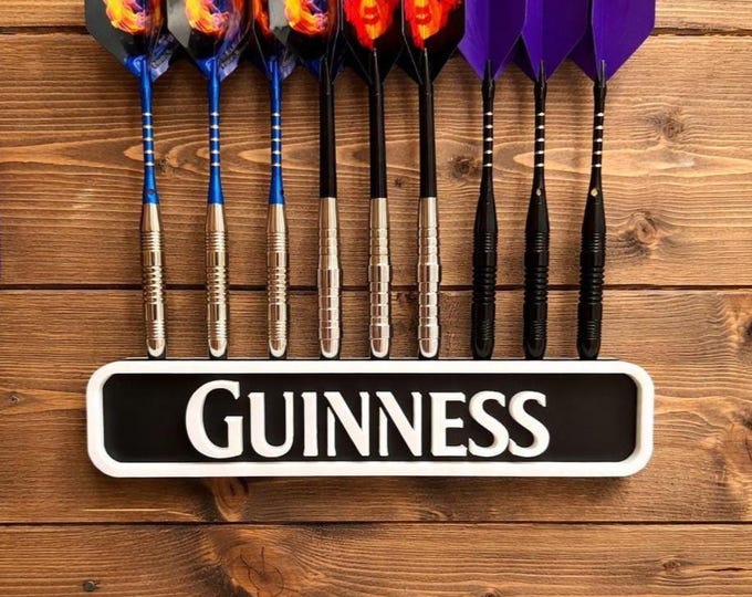 Vintage Guinness Inspired Dart Holder 3D Printed Irish Pub Style Stand