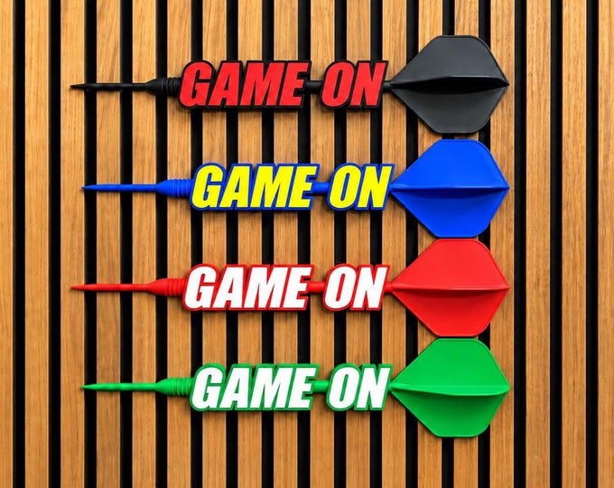 GAME ON 50cm 3D Printed Dart Sign, Man Cave Wall Decor Gift
