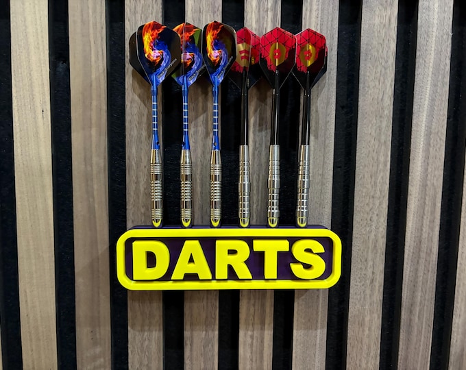 6-Slot Darts Holder: Custom Colors, Wall Mountable