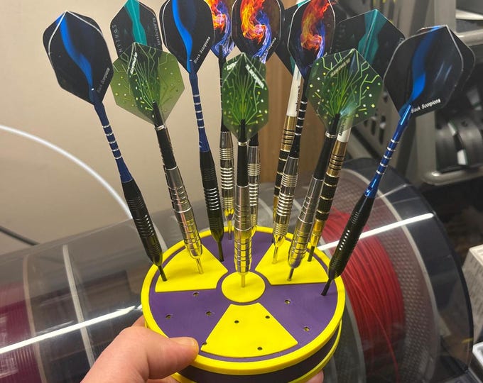 Nuclear Symbol Dart Holder – 21 Slot Round Dart Stand
