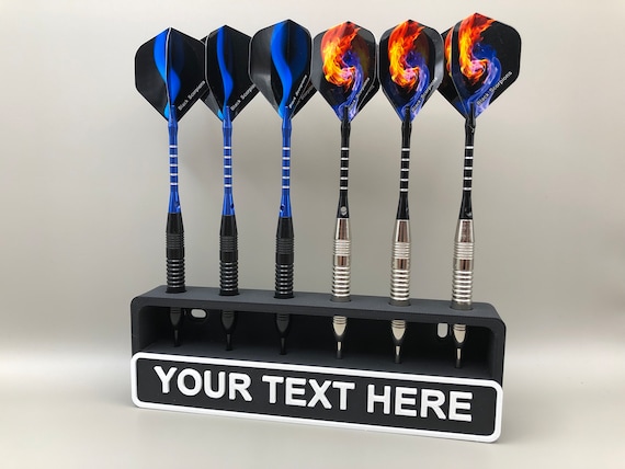 Display Stand / Wall Mounted / 6 Darts Display / Customizable Name / Personaliz