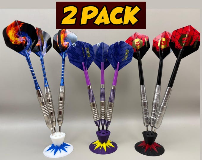 Dual-Color 3D Printed Dart Holder - 2 Pack - Holds 12 Darts
