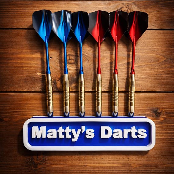 Personalized 6-Dart Holder: Custom 3D Printed Dart Rack