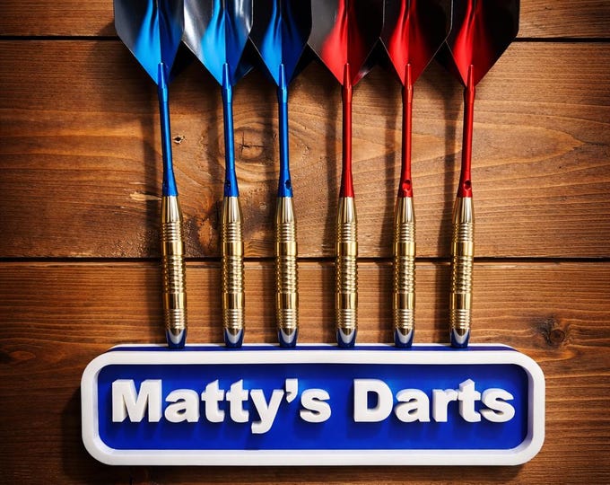 Personalized 6-Dart Holder: Custom 3D Printed Dart Rack