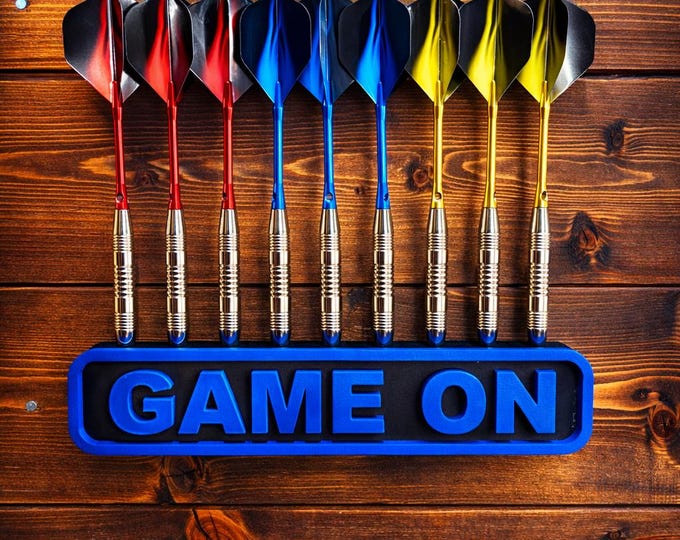 9 Dart Stand Wall Mount Darts Holder display stand Game On 3D Printed