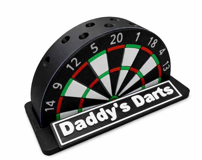 Personalised 3D Printed Dart Holder Display – Custom Stand for 9 Darts