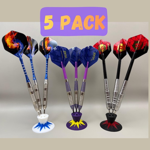 Dual Color 3D Printed Dart Holder 6 - Darts Stand - 5 Pack