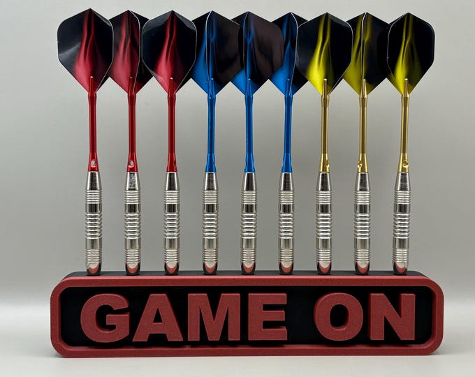 9 Dart Stand Wall Mount Darts Holder display stand Game On carbon fibe