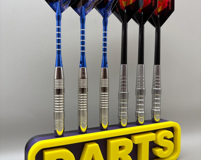 6-Slot Darts Holder: Custom Colors, Wall Mountable
