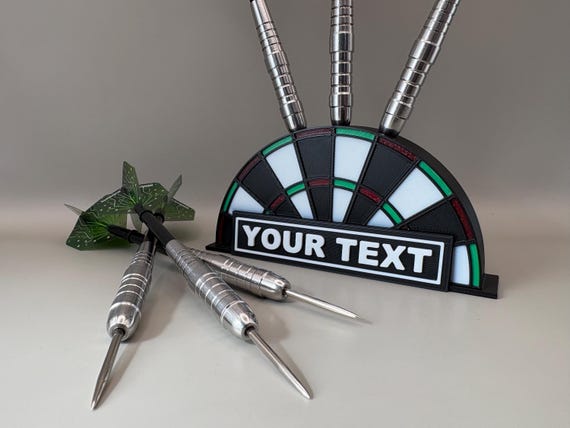 Customizable Name Personalized 3 Slots Dartboard Mini Dart Holder Station – Premium Dart Holder for Easy Storage & Organization Darts Stand
