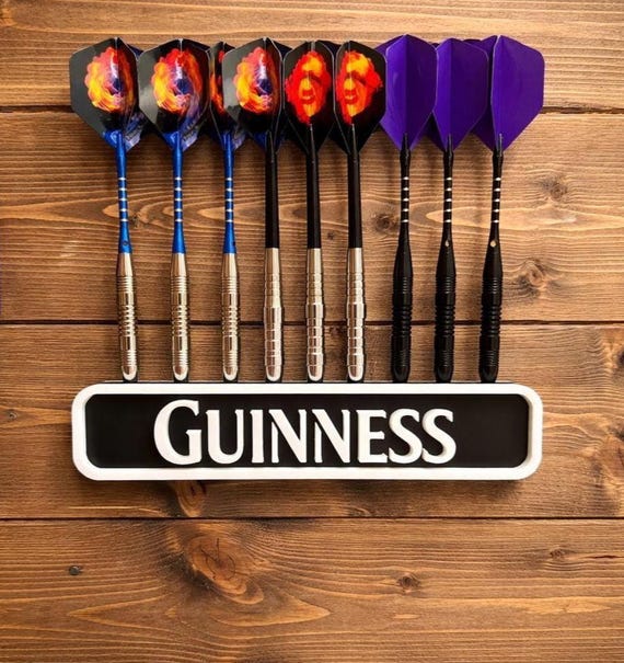 Vintage Guinness Inspired Dart Holder 3D Printed Irish Pub Style Stand