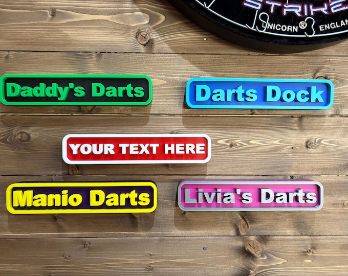 Personalized 9-Slot Dart Holder: Custom Wall Mount Stand