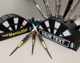 Personalized Dart Holder Stand – Mini Dartboard Design, Customizable
