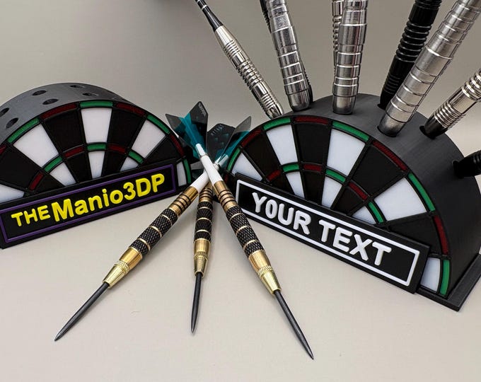 Personalized Dart Holder Stand – Mini Dartboard Design, Customizable