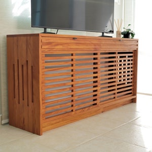 View of Modern Dog Crate Credenza, Made With Local Hardwood - Etsy