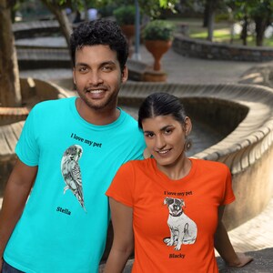 Laugh in Style: Pet Cartoon Apparel ExtravaganzaComfort Colors Retro Collage Personalized Pet T-Shirt, 90s Bootleg Custom Photo Dog Tee,