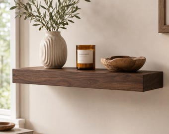 The Waverly Walnut Floating Shelf