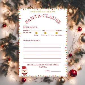 Kids&#39; Whimsical Letter to Santa Claus - Printable Christmas Letter Delight For kids