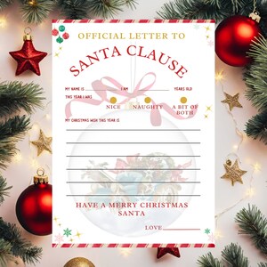 Kids&#39; Whimsical Letter to Santa Claus - Printable Christmas Letter Delight For kids