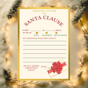 Kids&#39; Whimsical Letter to Santa Claus - Printable Christmas Letter Delight For kids