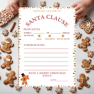Kids&#39; Whimsical Letter to Santa Claus - Printable Christmas Letter Delight For kids