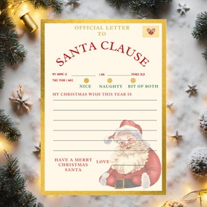 Kids&#39; Whimsical Letter to Santa Claus - Printable Christmas Letter Delight For kids