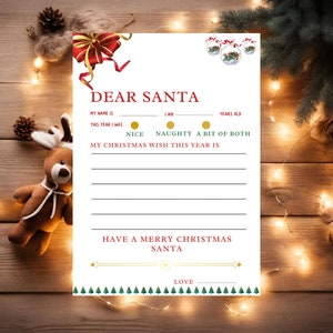 Kids&#39; Whimsical Letter to Santa Claus - Printable Christmas Letter Delight For kids