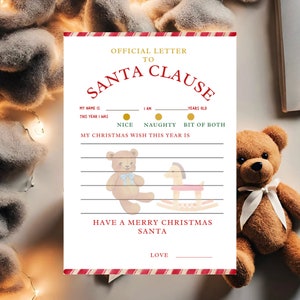 Kids&#39; Whimsical Letter to Santa Claus - Printable Christmas Letter Delight For kids